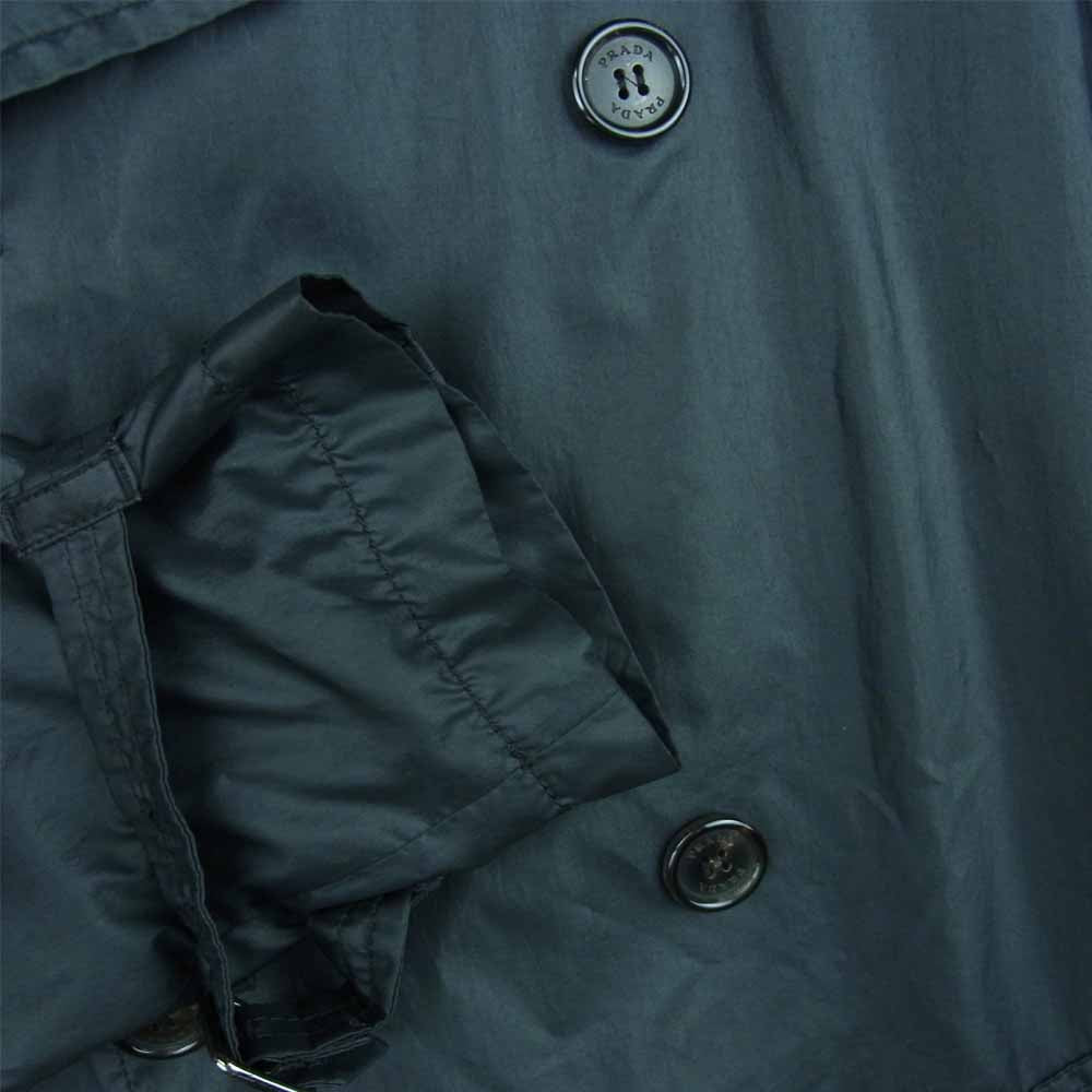 PRADA SPORTS プラダスポーツ ポリエステル ナイロン トレンチコート イタリア製 ブラック系 44【中古】