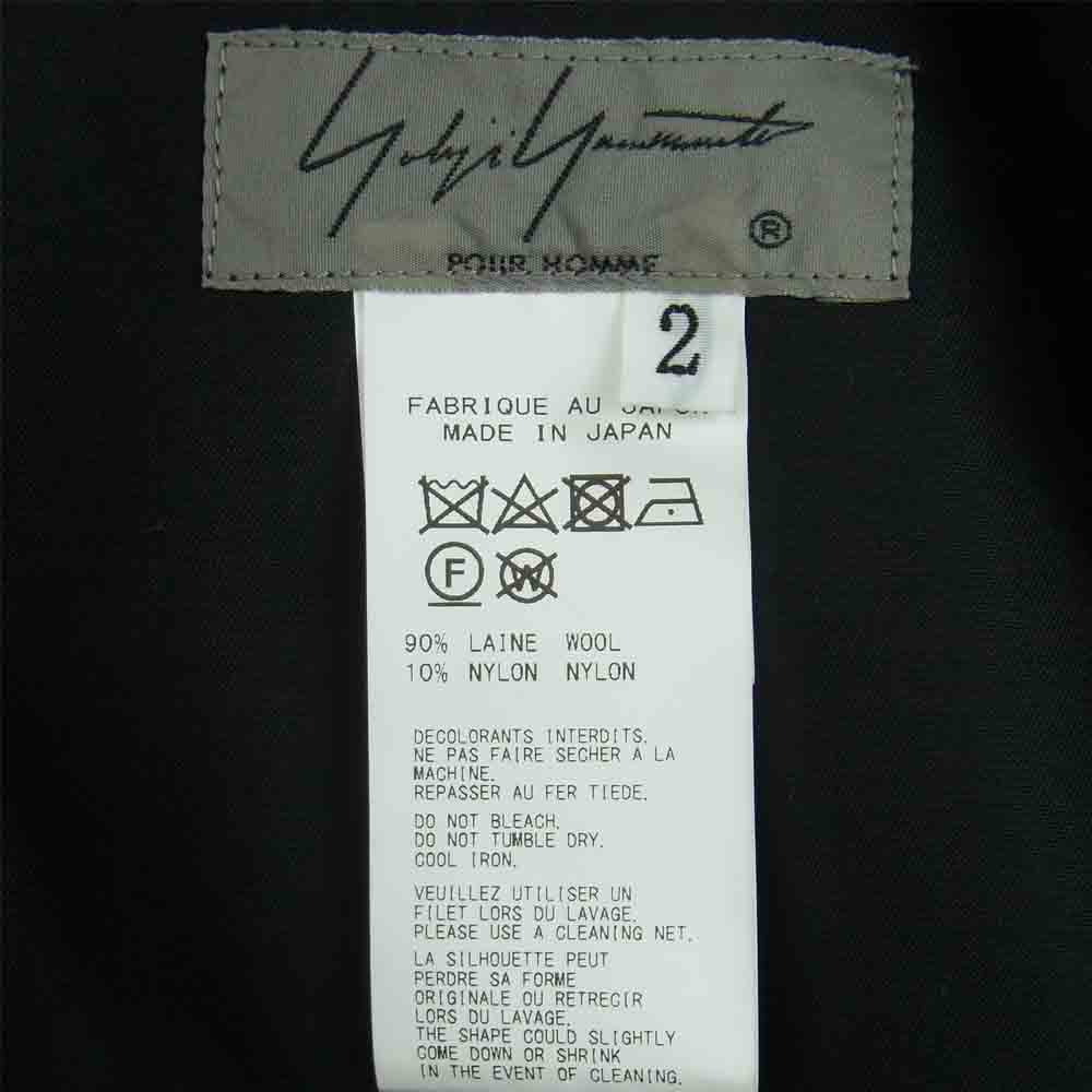 Yohji Yamamoto ヨウジヤマモト POUR HOMME プールオム 20AW HR-P97-502 WOOL/NYLON BALLOON PANTS ウール ナイロン バルーン パンツ ブラック系 2【極上美品】【中古】