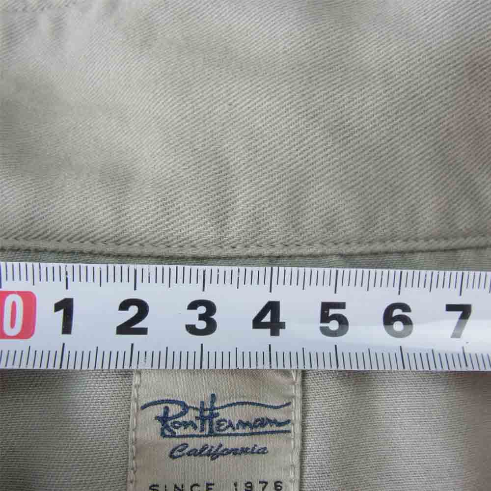 Ron Herman ロンハーマン TC Color Denim Work Shirt TCカラー デニム 半袖 ワークシャツ カーキ系 XL【中古】