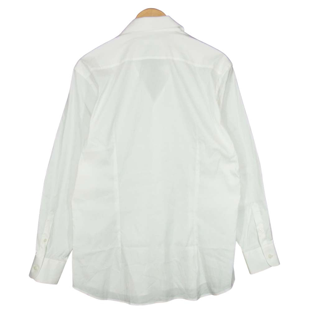 PRADA プラダ UCM608 F62 ストレッチ ポプリン スリムフィット シャツ ホワイト系 43【中古】