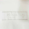 PRADA プラダ UCM608 F62 ストレッチ ポプリン スリムフィット シャツ ホワイト系 43【中古】