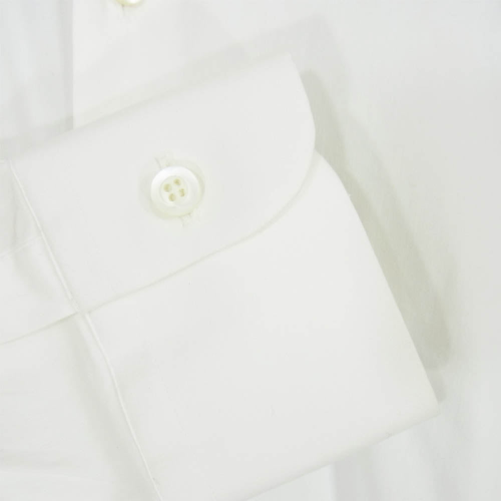 PRADA プラダ UCM608 F62 ストレッチ ポプリン スリムフィット シャツ ホワイト系 43【中古】