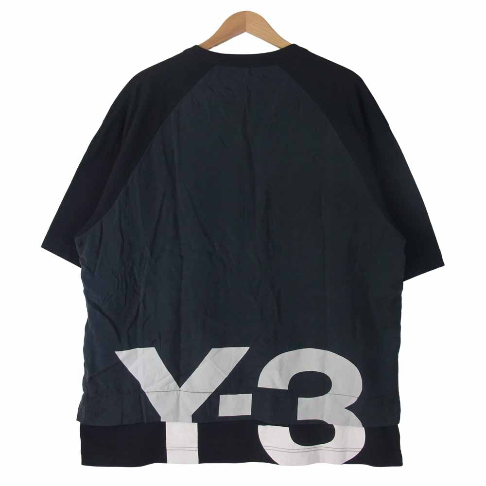 Yohji Yamamoto ヨウジヤマモト Y-3 ワイスリー GV6083 CH3 RAW JERSEY GRAPHIC SHORT SLEEVE LOGO TEE ブラック系 XL【美品】【中古】