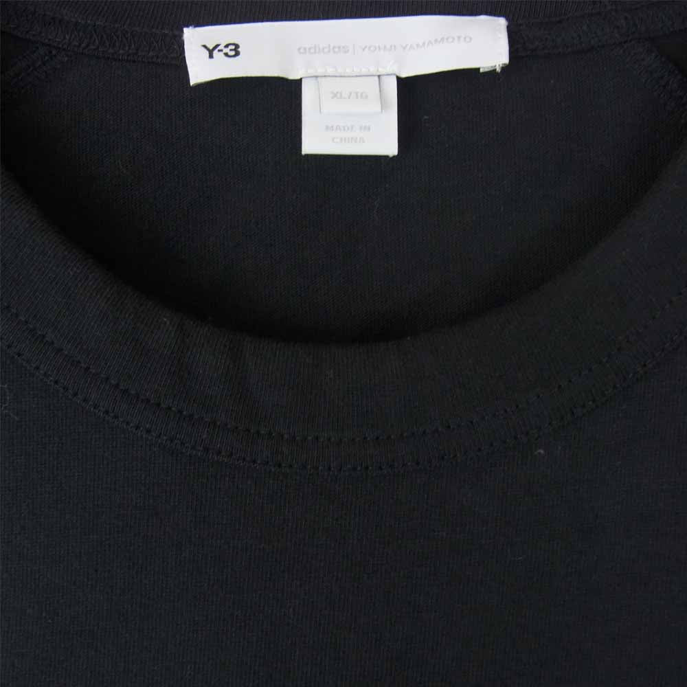 Yohji Yamamoto ヨウジヤマモト Y-3 ワイスリー GV6083 CH3 RAW JERSEY GRAPHIC SHORT SLEEVE LOGO TEE ブラック系 XL【美品】【中古】