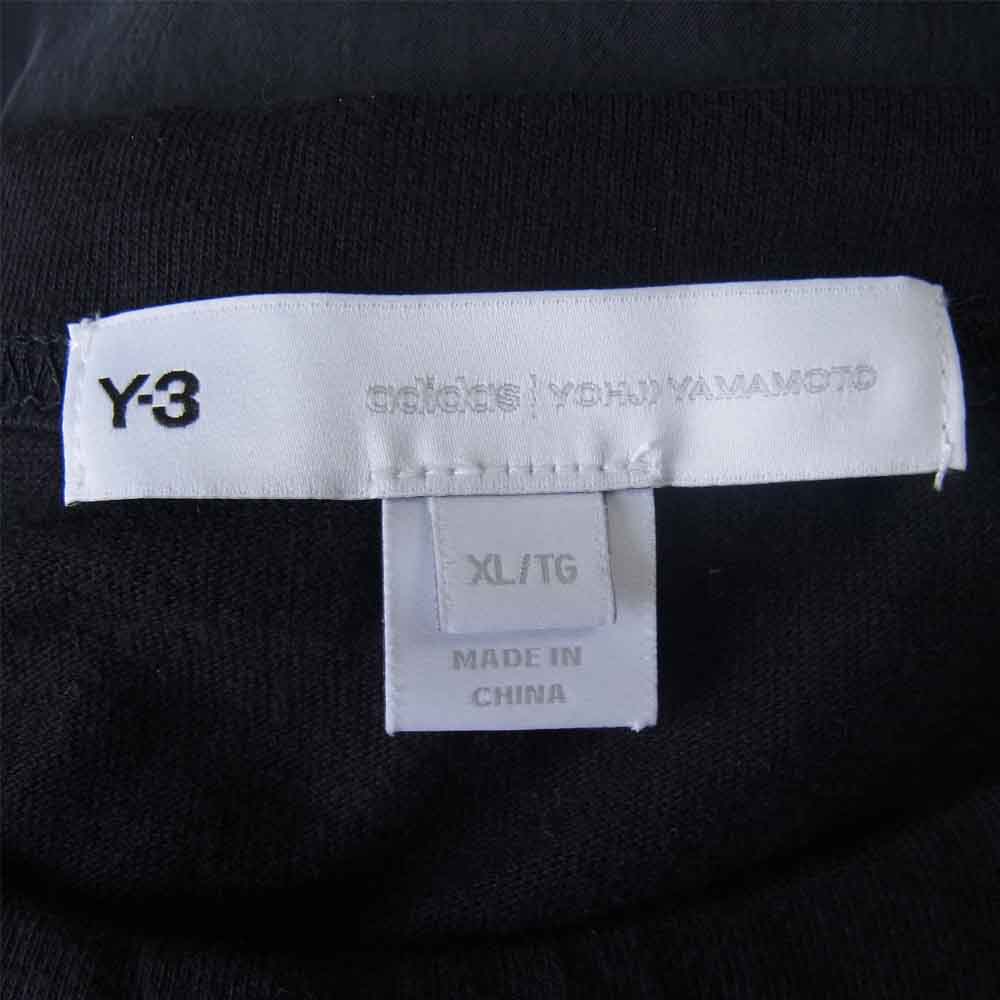 Yohji Yamamoto ヨウジヤマモト Y-3 ワイスリー GV6083 CH3 RAW JERSEY GRAPHIC SHORT SLEEVE LOGO TEE ブラック系 XL【美品】【中古】