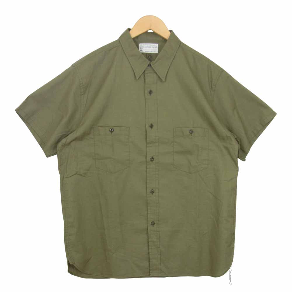 The REAL McCOY'S ザリアルマッコイズ N-3 UTILITY SHIRT S/S ユーティリティー 半袖シャツ カーキ系 18【美品】【中古】
