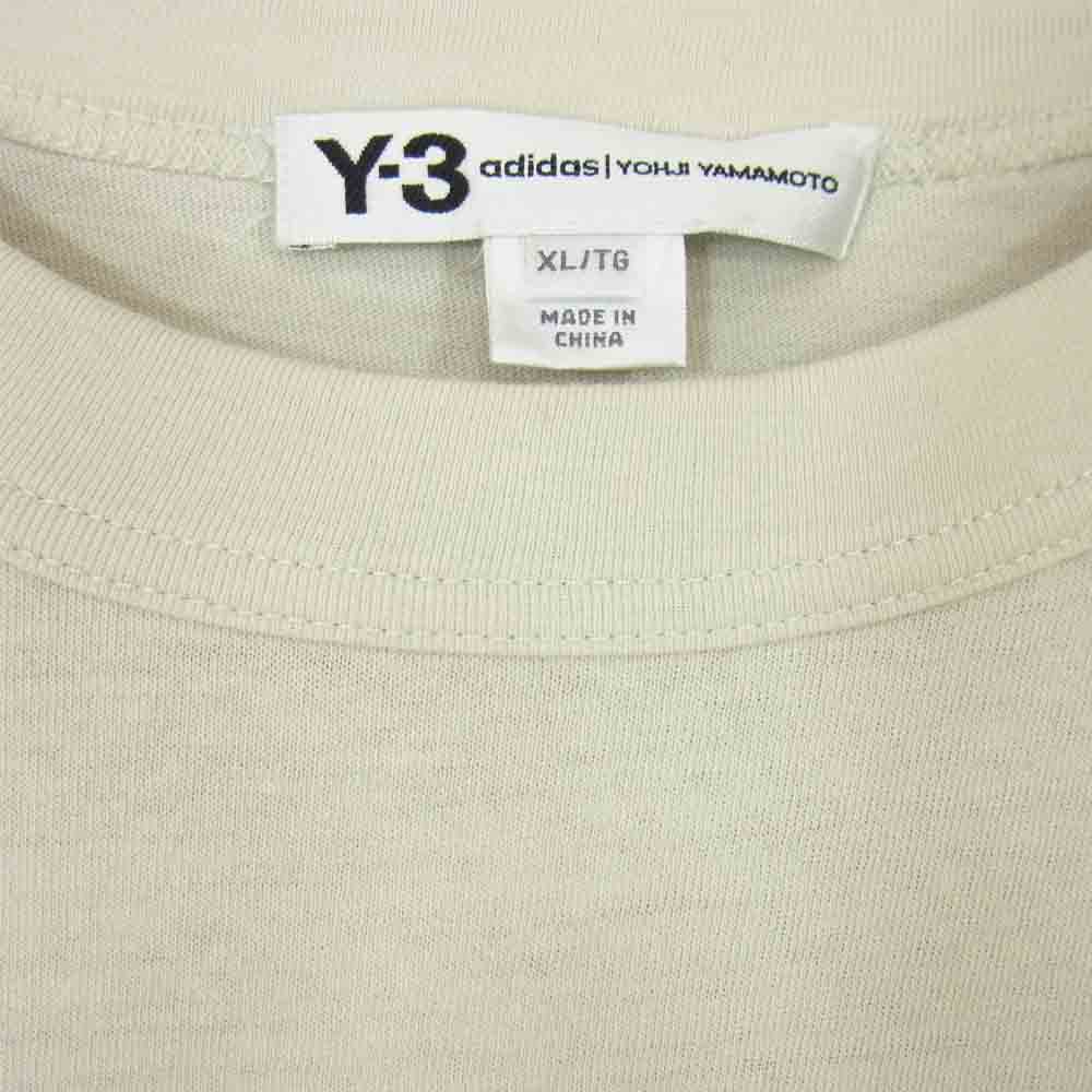 Yohji Yamamoto ヨウジヤマモト Y-3 ワイスリー FQ4115 M DISTRESSED SIGNATURE SS TEE ベージュ系 XL【美品】【中古】
