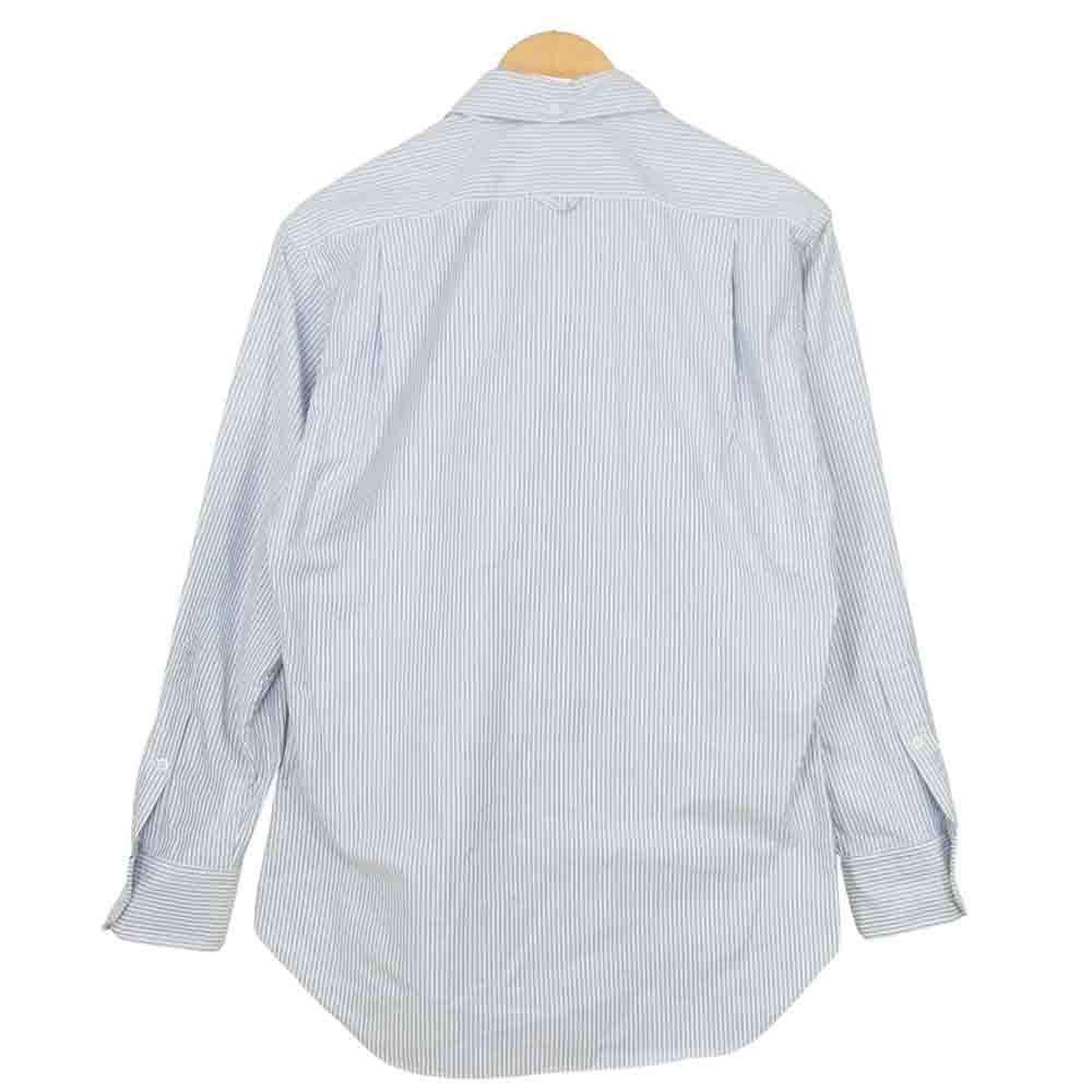 THOM BROWNE トムブラウン 国内正規品 ストライプ オックスフォード BD ボタンダウン L/S シャツ ブルー系 3【美品】【中古】