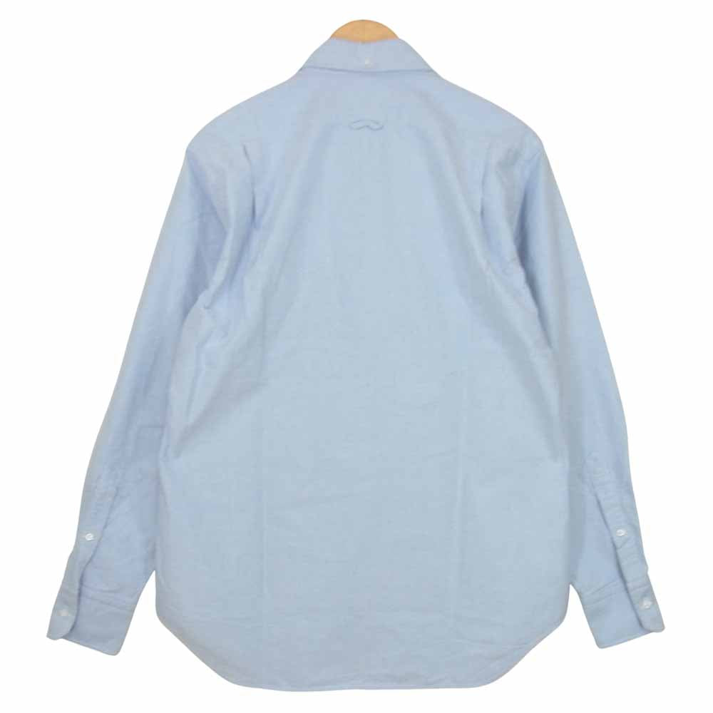 THOM BROWNE トムブラウン Zip Front Classic Classic Long Sleeve Point Shirt フロントジップ クラシック ポイント シャツ ブルー系 4【美品】【中古】