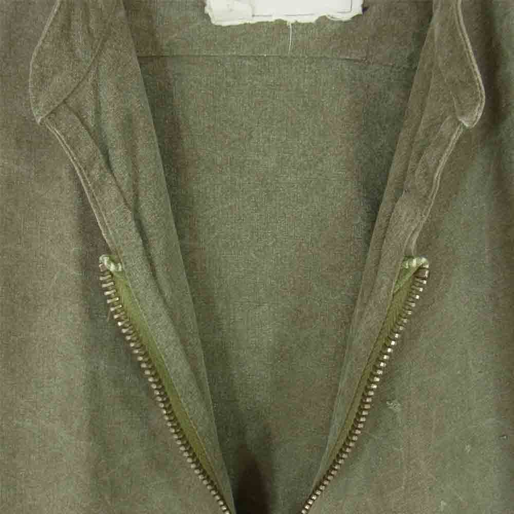 グレッグローレン 国内正規品 The Tent Zip Front Studio Shirt 解体再構築 ヴィンテージテント生地 リメイク ジップアップ 半袖 シャツ カーキ系 3【中古】
