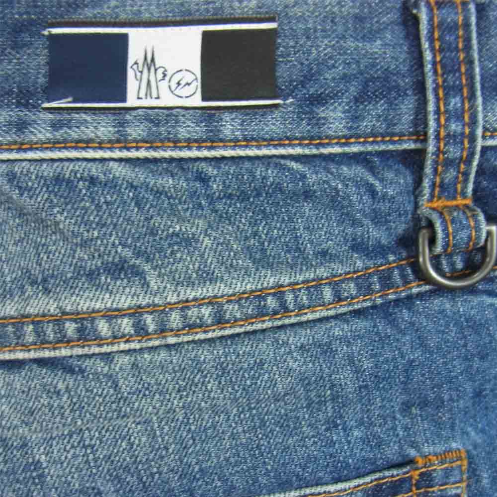 MONCLER モンクレール 18AW D209U1200130 549XB GENIUS ジーニアス FRAGMENT HIROSHI FUJIWARA フラグメント デニムパンツ インディゴブルー系 50【中古】