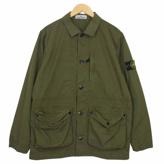 STONE ISLAND ストーンアイランド 国内正規品 USED加工 ミリタリージャケット カーキ系 XL【美品】【中古】