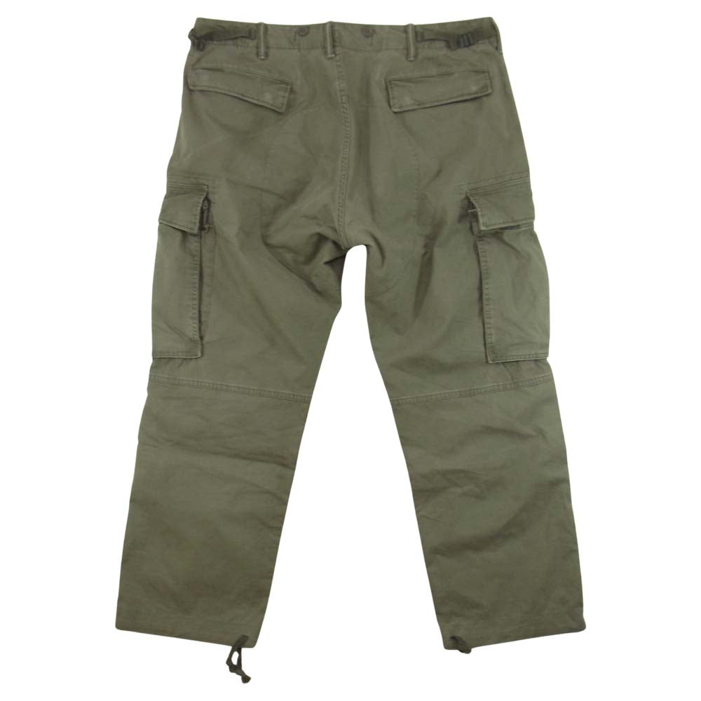 RRL ダブルアールエル 国内正規品 Cotton Surplus Cargo Pants USED加工 ミリタリー カーゴパンツ カーキ系 34【美品】【中古】