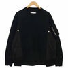 Sacai サカイ 19AW SCM-032 Sponge Sweat MA-1 Pullover 再構築 ドッキング スウェット ブラック系 2【中古】