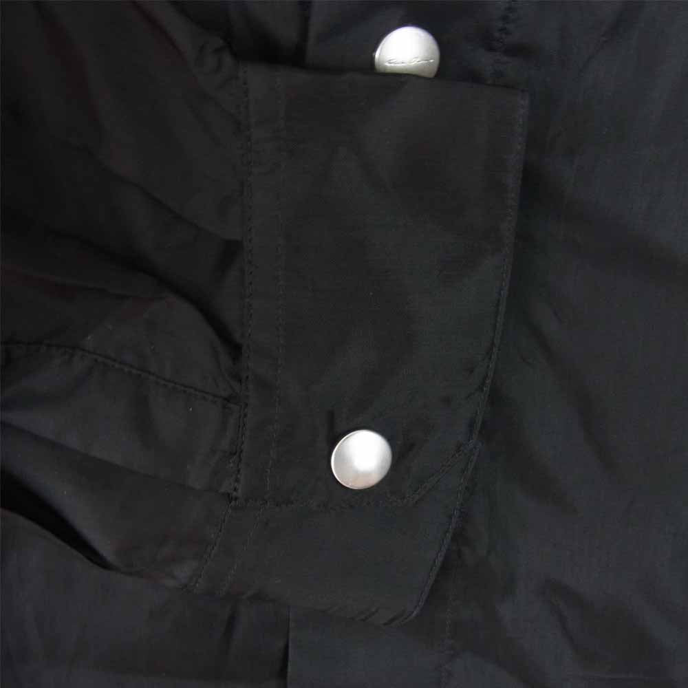 Rick Owens リックオウエンス 20SS RR20S7287-J Larry Sheer Shirt スナップボタン キュプラ ノーカラー シャツ ジャケット ブラック系 US44【中古】