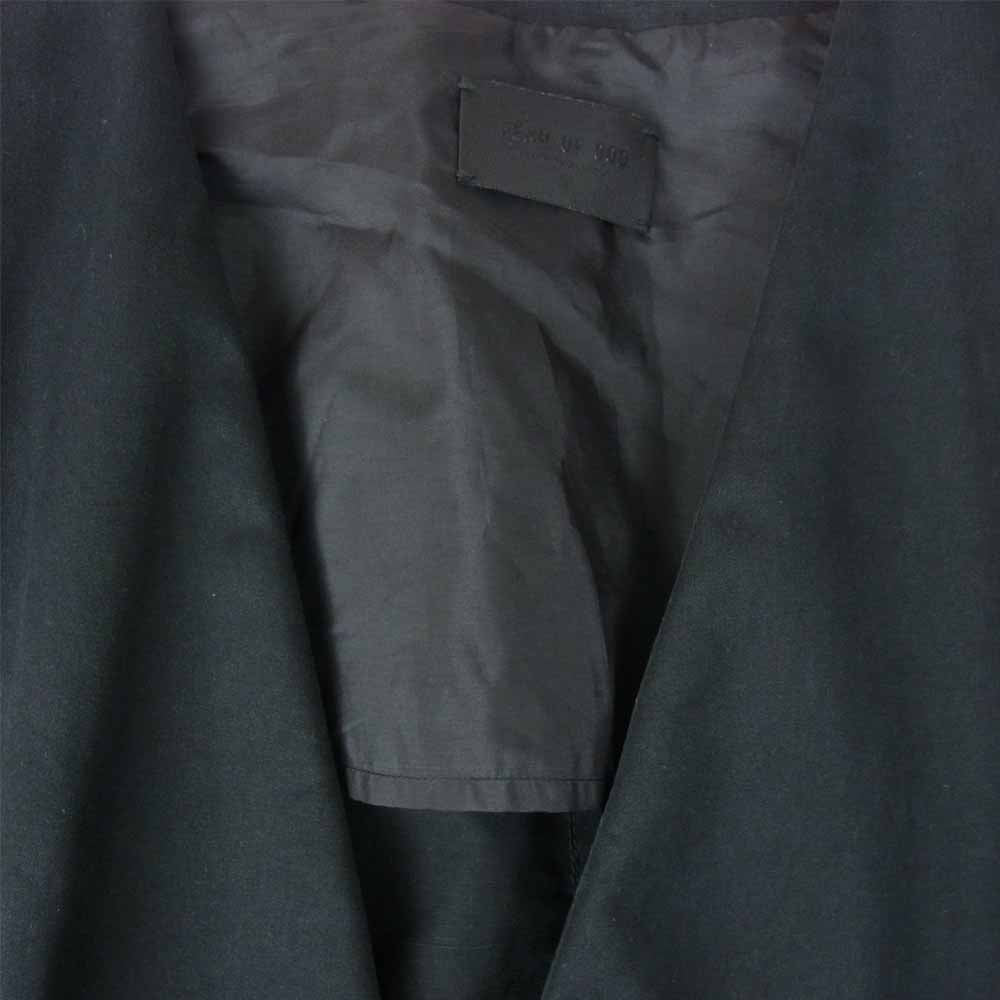 FEAR OF GOD フィアオブゴッド 21SS 9 FG30 009MTW SEVENTH COLLECTION ONE BUTTON JACKET ノーカラー 1ボタン ジャケット ブラック系 XL【中古】