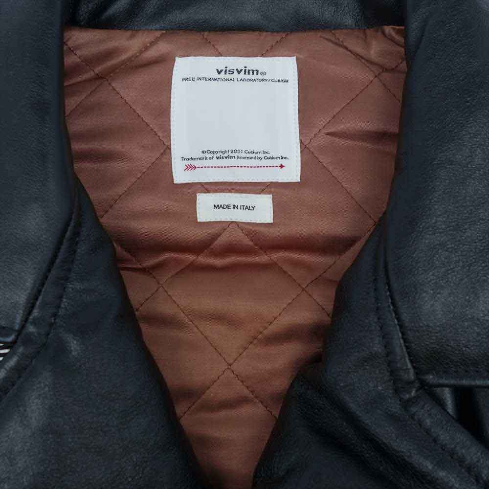 VISVIM ビズビム 21SS 0121105014002 STRABLER VEST IT IT VEG.C カウレザー ダブルライダース ベスト ブラック系 4【極上美品】【中古】