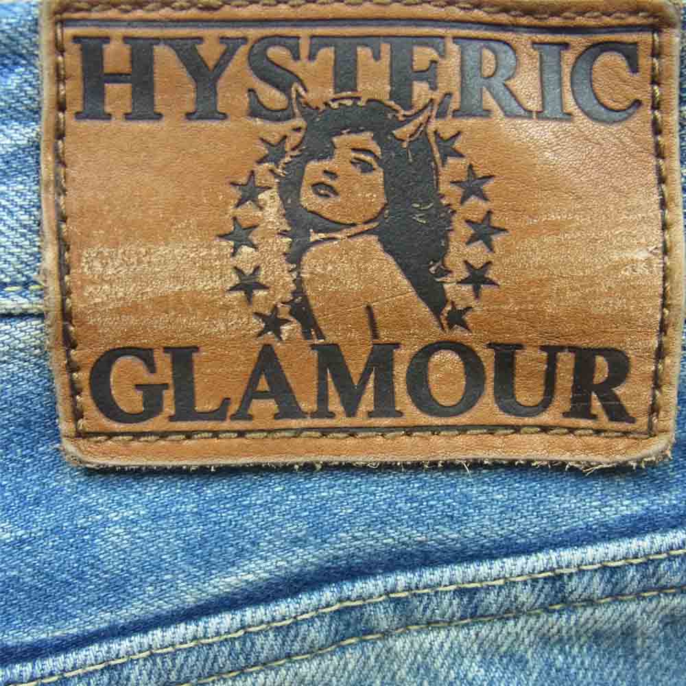 HYSTERIC GLAMOUR ヒステリックグラマー 19SS 02191AP20 RW CLASH加工 デニム ストレート パンツ インディゴブルー系 34inch【中古】