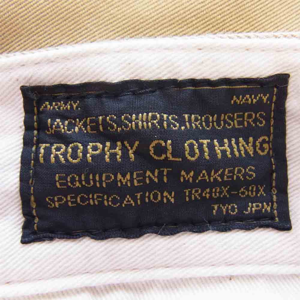 トロフィークロージング 40 Civilian Trousers シビリアントラウザース ミリタリー チノ ベージュ系 32【中古】