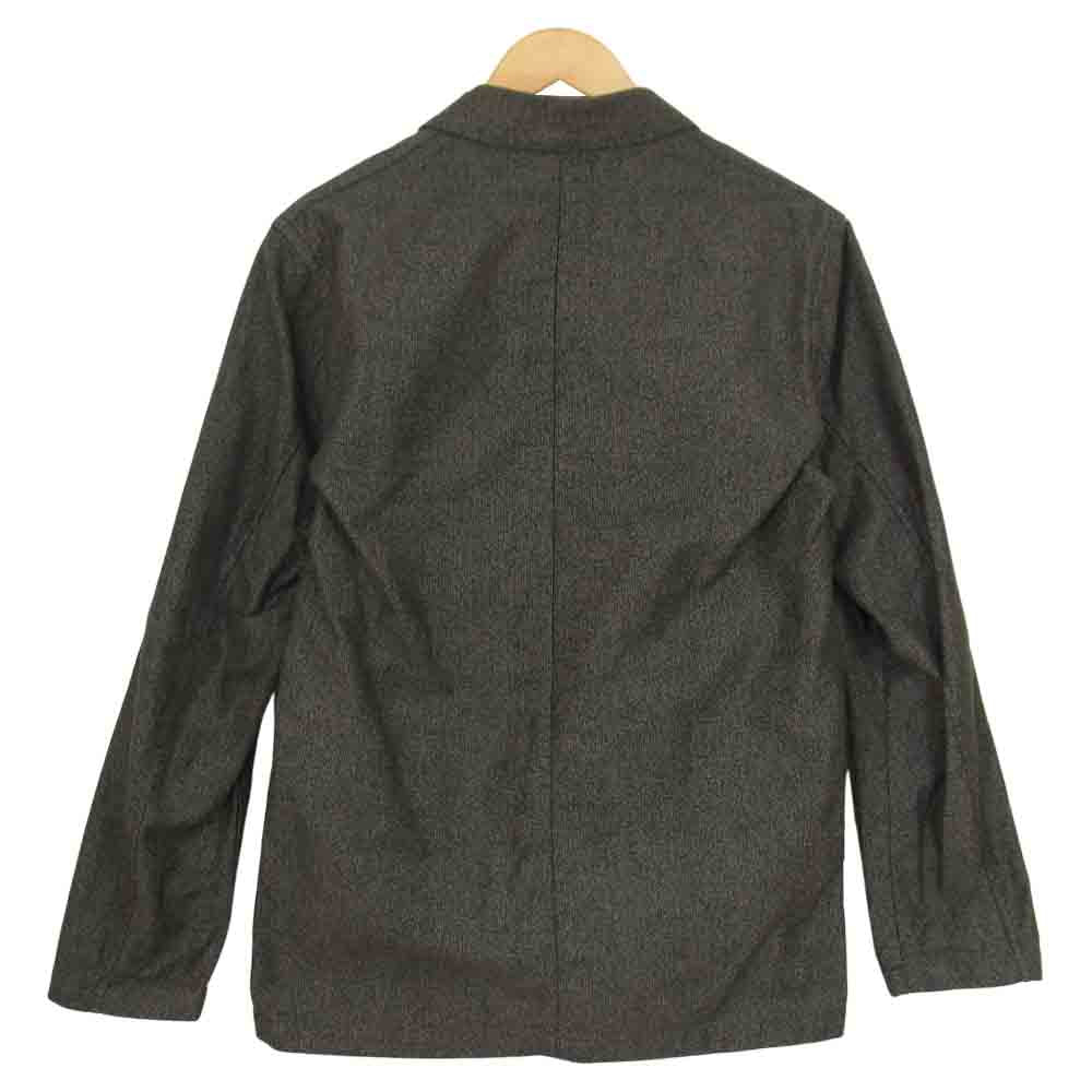 The REAL McCOY'S ザリアルマッコイズ DOUBLE DIAMOND ダブルダイヤモンド 抜染プリント ストライプ サックコート ワーク ブラック系 40【美品】【中古】