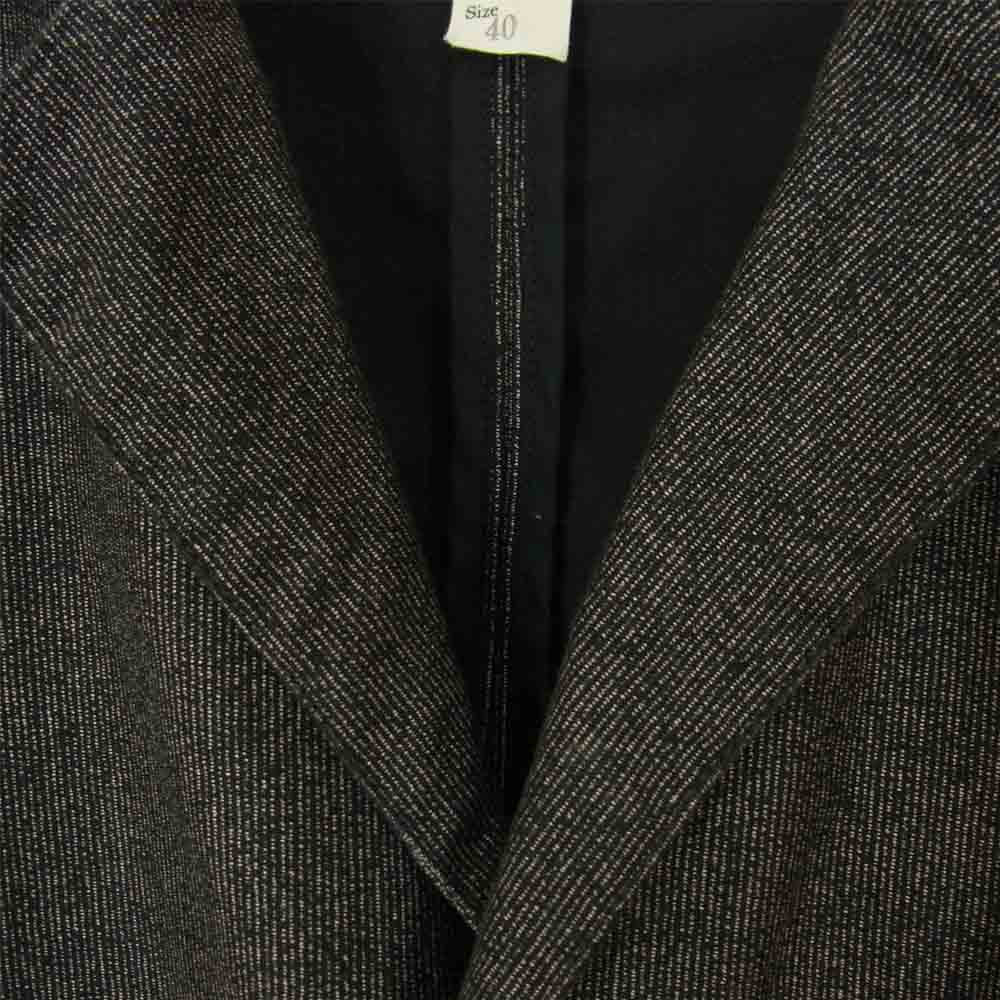 The REAL McCOY'S ザリアルマッコイズ DOUBLE DIAMOND ダブルダイヤモンド 抜染プリント ストライプ サックコート ワーク ブラック系 40【美品】【中古】