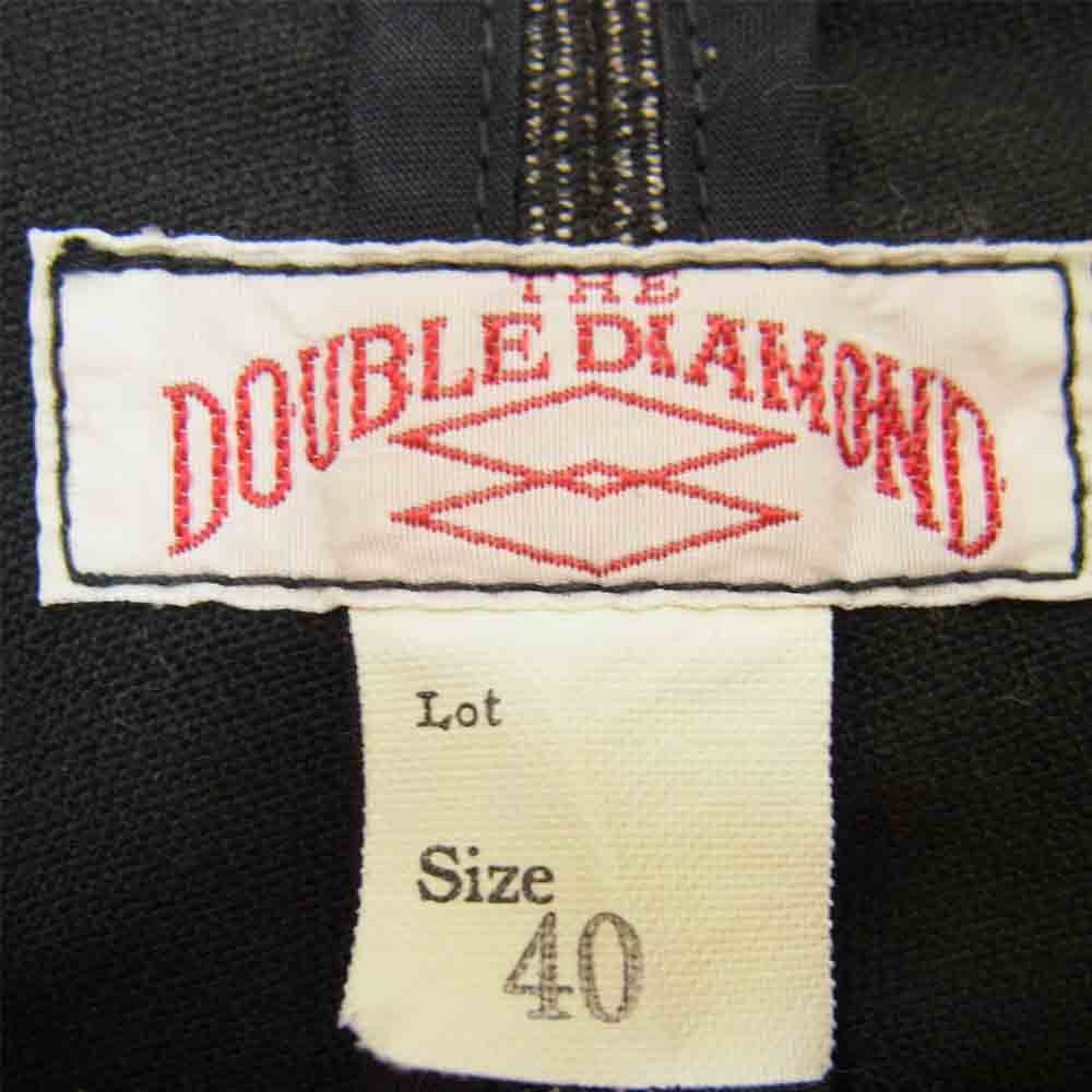 The REAL McCOY'S ザリアルマッコイズ DOUBLE DIAMOND ダブルダイヤモンド 抜染プリント ストライプ サックコート ワーク ブラック系 40【美品】【中古】