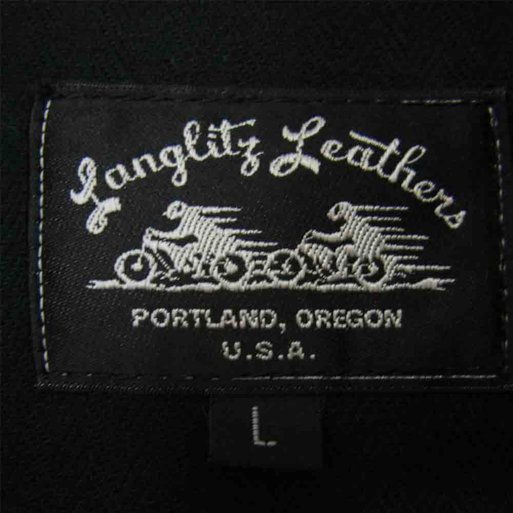 LANGLITZ LEATHERS ラングリッツレザーズ 日本製 B.D Riding Vest 13oz ブラックデニム ライディング ブラック系 L【中古】