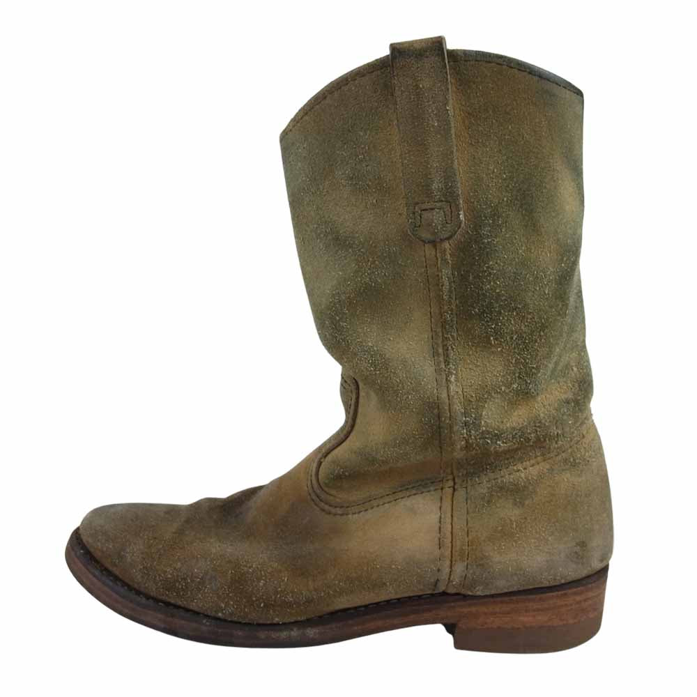 RED WING レッドウィング 8156 刺繍羽タグ 8156 スエード ペコス ベージュ系 9【中古】
