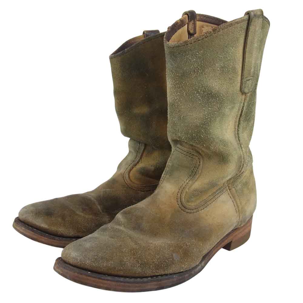 RED WING レッドウィング 8156 刺繍羽タグ 8156 スエード ペコス ベージュ系 9【中古】
