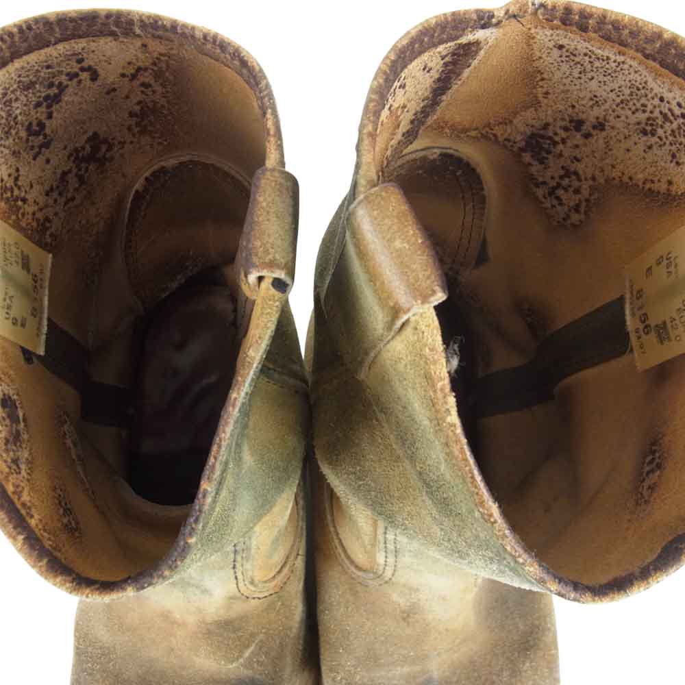 RED WING レッドウィング 8156 刺繍羽タグ 8156 スエード ペコス ベージュ系 9【中古】
