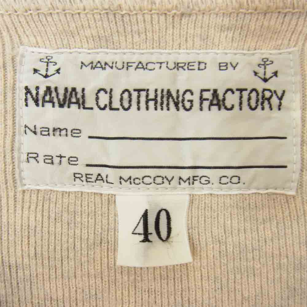 The REAL McCOY'S ザリアルマッコイズ USN WINTER N-1 アンダーシャツ U.S.N.60 L/S Tシャツ オフホワイト系 L【美品】【中古】