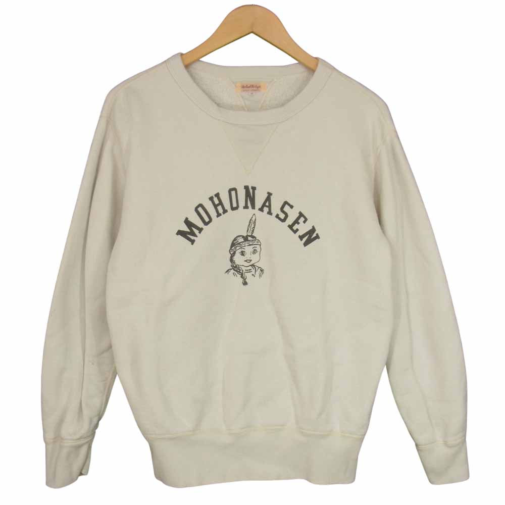 The REAL McCOY'S ザリアルマッコイズ LOOP WHEEL SWEATSHIRT MOHONASEN 両Vガゼット 吊編み オフホワイト系 M【中古】