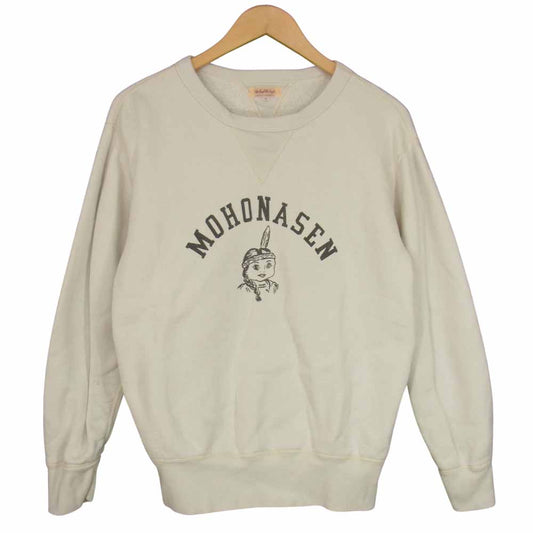 The REAL McCOY'S ザリアルマッコイズ LOOP WHEEL SWEATSHIRT MOHONASEN 両Vガゼット 吊編み オフホワイト系 M【中古】