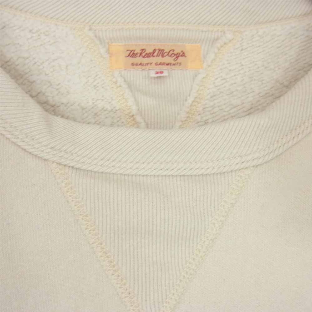 The REAL McCOY'S ザリアルマッコイズ LOOP WHEEL SWEATSHIRT MOHONASEN 両Vガゼット 吊編み オフホワイト系 M【中古】