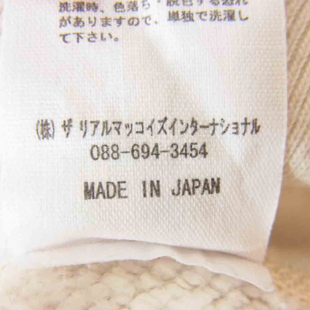 The REAL McCOY'S ザリアルマッコイズ LOOP WHEEL SWEATSHIRT MOHONASEN 両Vガゼット 吊編み オフホワイト系 M【中古】