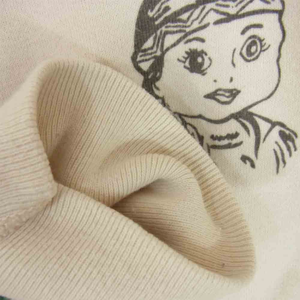 The REAL McCOY'S ザリアルマッコイズ LOOP WHEEL SWEATSHIRT MOHONASEN 両Vガゼット 吊編み オフホワイト系 M【中古】