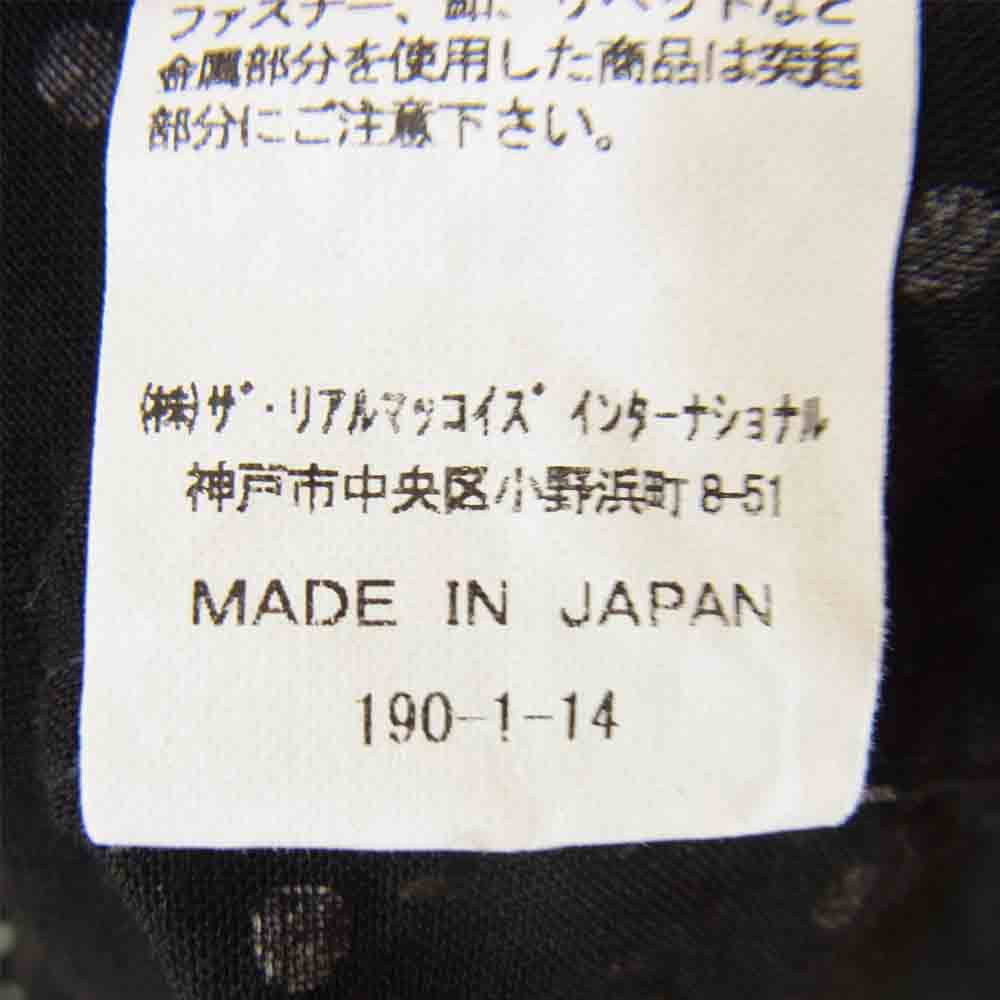 The REAL McCOY'S ザリアルマッコイズ JOE McCOY ジョーマッコイ ポルカドット レーヨン 水玉 ブラック系 L【中古】