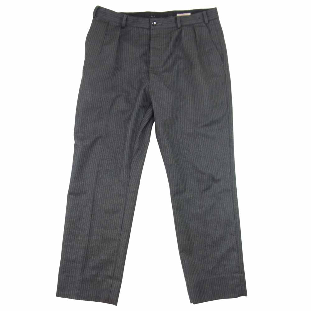 The REAL McCOY'S ザリアルマッコイズ DOUBLE DIAMOND STRIPE WOOL TROUSERS ストライプ ウール トラウザーズ グレー系 34【美品】【中古】