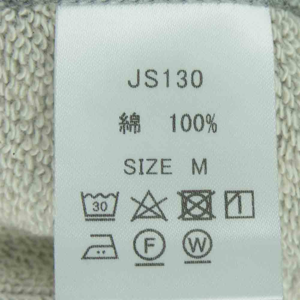 モクティー JS130 コットン 前V クルーネック スウェット トレーナー 日本製 グレー系 M【中古】