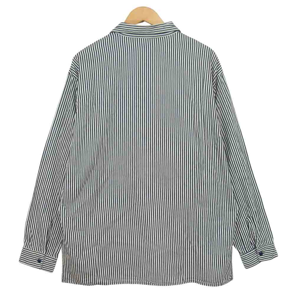 イエスタデイズトゥモロウ 21SS YT-S0801 PRAIRIE HZ SHIRT HICKORY STRIPE ハーフジップ ヒッコリー シャツ ストライプ ペイント ネイビー系 L【中古】