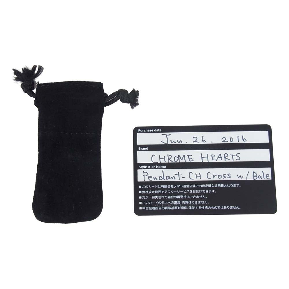CHROME HEARTS クロムハーツ（原本無） 国内取扱店購入証明書付属 CH CRS SML W BALE スモール CH クロス W/ベイル シルバー系【中古】