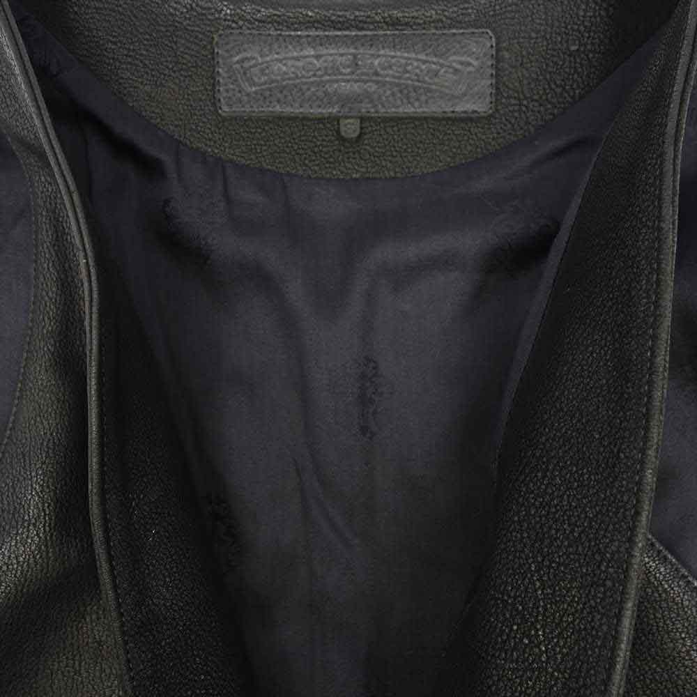 CHROME HEARTS クロムハーツ（原本有） CLASSIC 2B DSTRY デストロイ レザー ベスト ブラック系 S【中古】
