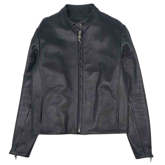CHROME HEARTS クロムハーツ（原本有） RACING2 レーシング2 ダガージップ シングル ライダース ジャケット  ブラック系 XS【中古】