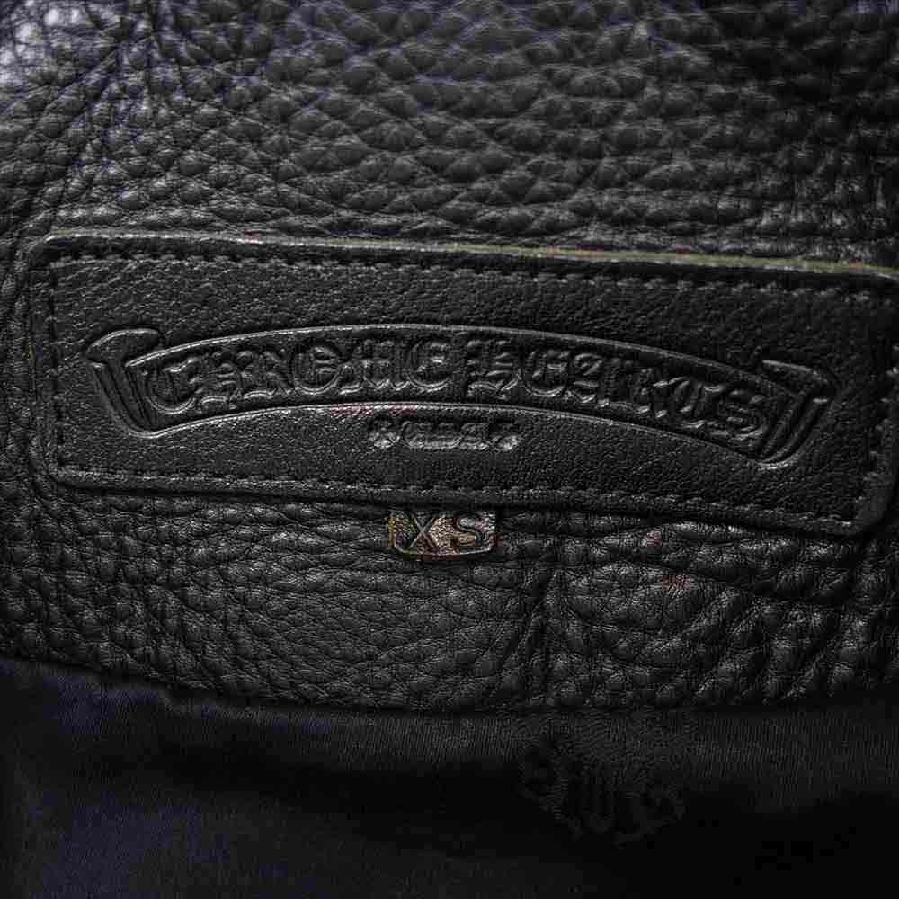 CHROME HEARTS クロムハーツ（原本有） RACING2 レーシング2 ダガージップ シングル ライダース ジャケット  ブラック系 XS【中古】