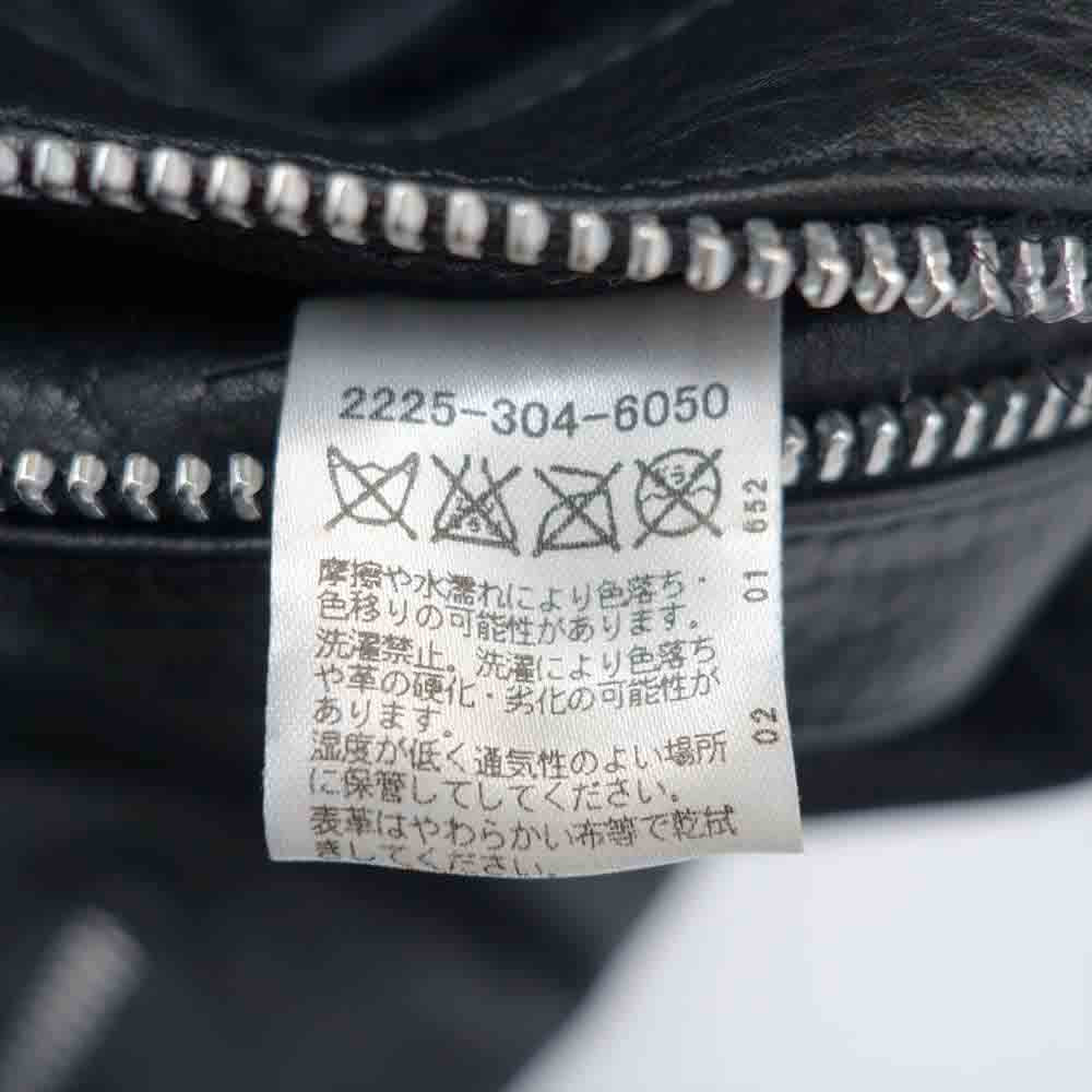 CHROME HEARTS クロムハーツ（原本有） RACING2 レーシング2 ダガージップ シングル ライダース ジャケット  ブラック系 XS【中古】