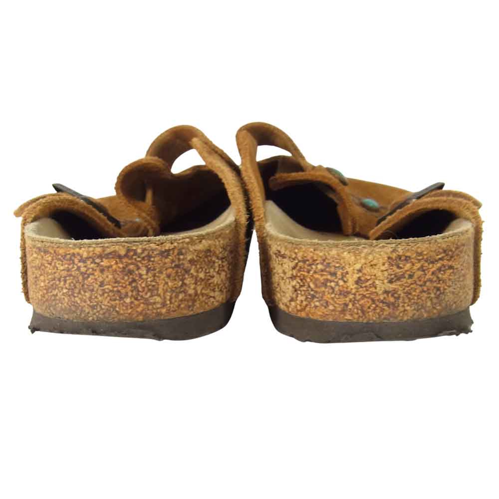 HTC エイチティーシー ×BIRKENSTOCK ビルケンシュトック BONSTON ボストン ターコイズ スタッズ サンダル ブラウン系 43【中古】