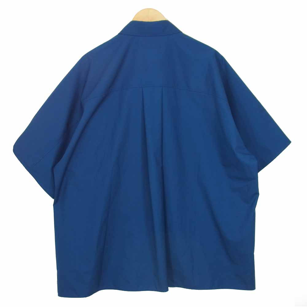 GRAPHPAPER グラフペーパー 21SS GM211-50122 Fine Wool Tropical York Short Sleeve S/S Shirt ファインウール トロピカル シャツ ブルー系 F【美品】【中古】