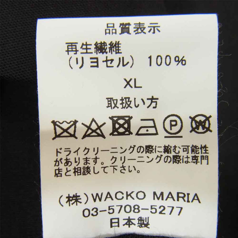 WACKO MARIA ワコマリア 21SS JIM JARMUSCH HAWAIIAN SHIRT ONLY LOVERS LEFT ALIVE ブラック系 XL【美品】【中古】