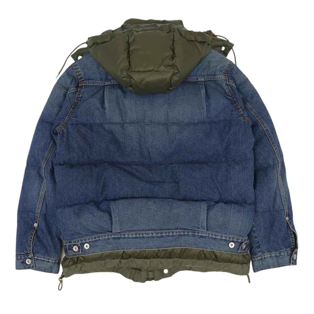 Sacai サカイ 19AW 19-02113M DENIM DOWN JACKET デニム ダウン ジャケット インディゴブルー系 2【極上美品】【中古】