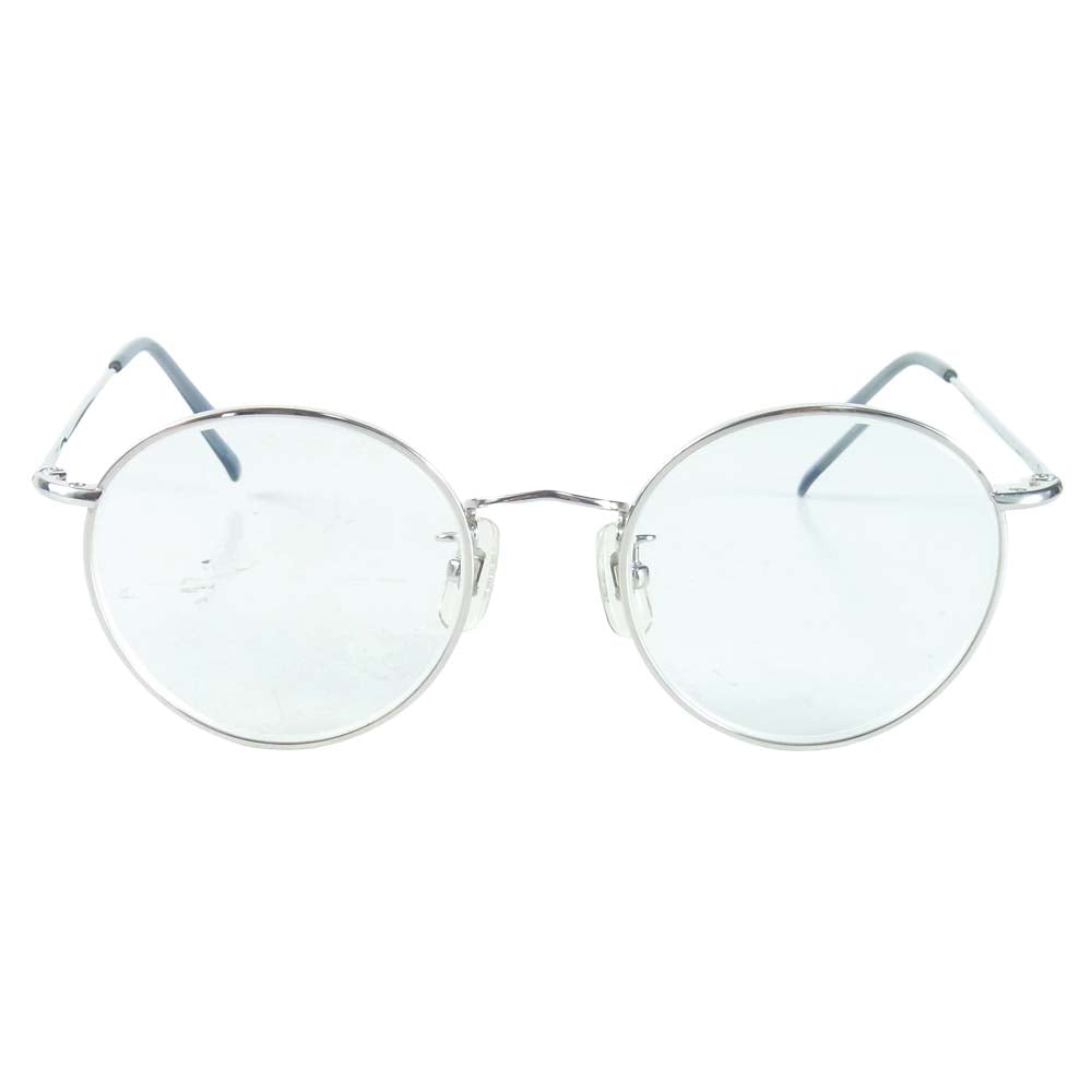 白山眼鏡 ハクサンメガネ st titan boston タイタン ボストン 眼鏡 アイウェア めがね シルバー×グレー系【中古】